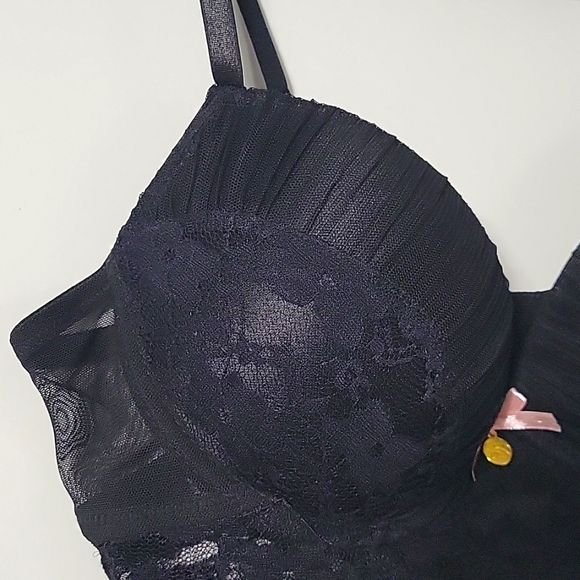 *4 for $10* Jessica Simpson sheer lace and Ruffle Babydoll Black Size M - Picture 4 of 13